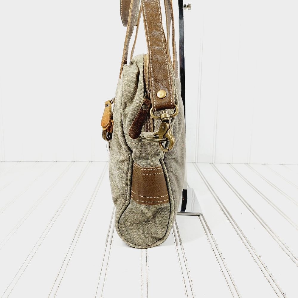 Myra Bag Green and Brown Crossbody Bag - Picture 4 of 11